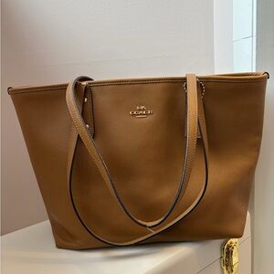 Coach Tan City Tote Bag (Flawed)